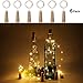 Anpro 6 Pack Wine Bottle Lights, Warm White Cork Lights String Lamp by 3A Battery Operated, for Christmas Party, DIY Decor Party and Wedding