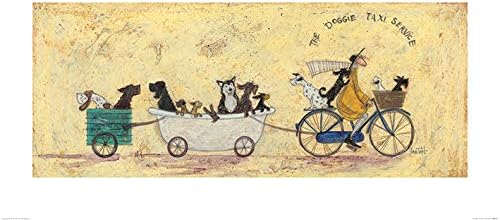 Art Group The The Doggie Taxi Service Sam Toft Art Print, Paper, Multi-Colour, 50 x 100 x 1.3 cm