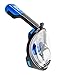 Seaview 180° GoPro Compatible Snorkel Mask- Panoramic Full Face Design. See More With Larger Viewing Area Than Traditional Masks. Prevents Gag Reflex with Tubeless Design (Navy, XS)