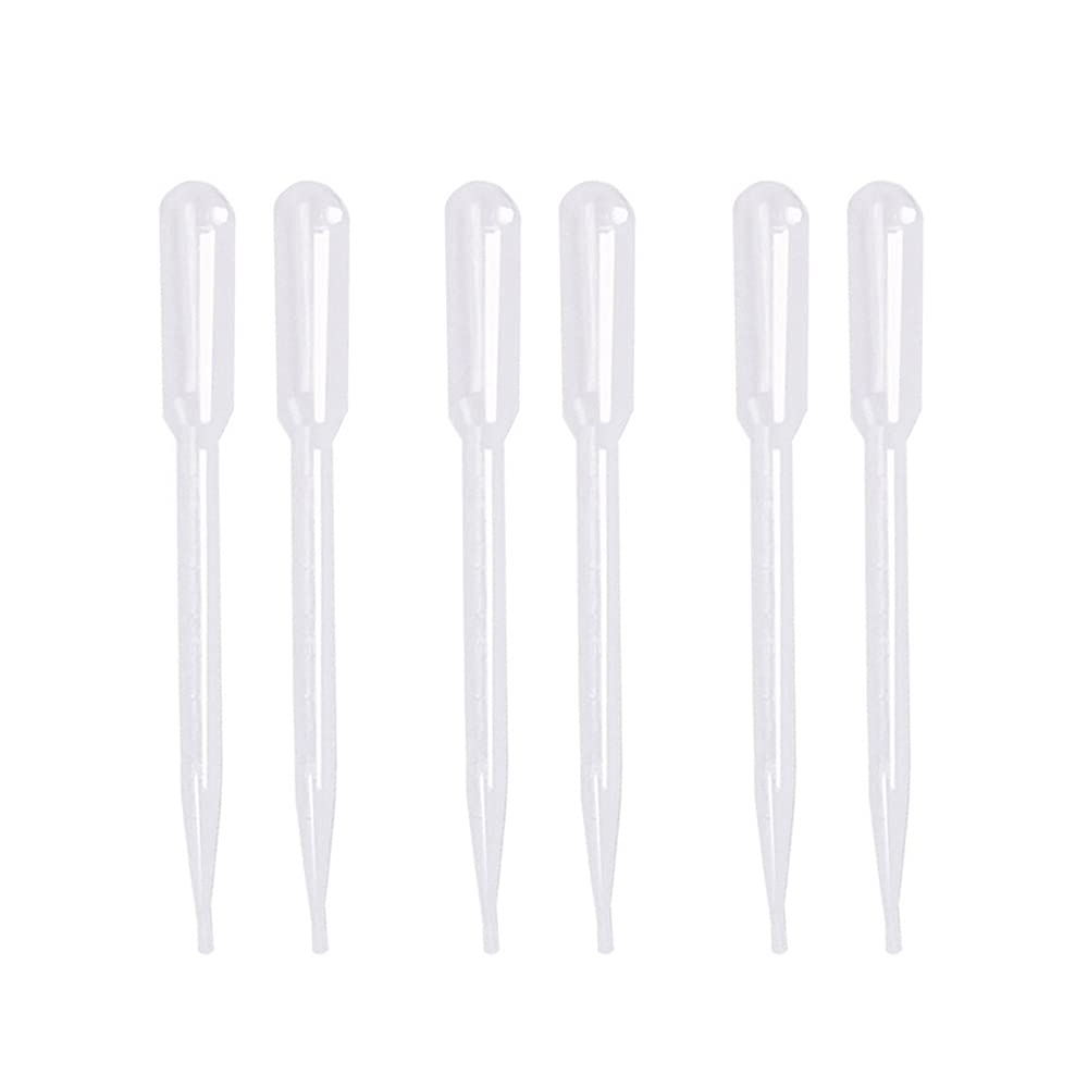 Yesallwas Plastic pippets dropper 5ml 100Pcs, Large Pipette dropper for Lab Measuring and distributing liquid