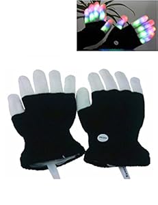 Luwint LED Colorful Flashing Finger Lighting Gloves