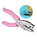 Hand-held 1-Hole Paper Punch Puncher Hand Tool with Pink Grip Single Star Shape Hole (Heart Shape)