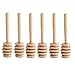 Creative Hobbies 4 Inch Honey Dipper Wood Stick Server for Honey Jar Dispense Drizzle Honey New -Pack of 6