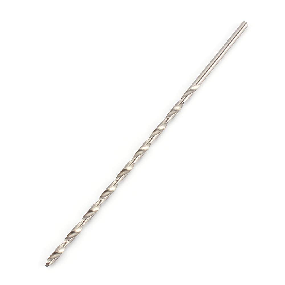 4mm Extra Long Drill Bit 200mm HSS Twist Drill Straight Shank Auger Bit Twist Straight Shank Auger for Wood, Aluminum, Plastic