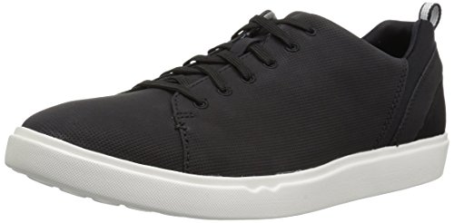 Clarks men s step verve lo sneaker, black perfed microf…