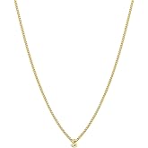 gorjana - Wilder Mini Alphabet Necklace - 18k Gold-Plated or Silver-Plated Brass - Personalized Initial Charm - Secure Closure, Adjustable Length - Timeless Elegance