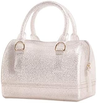 Girls Jelly Mini Candy Handbag Crossbody Shoulder Bags for Summer (Shining Silver)