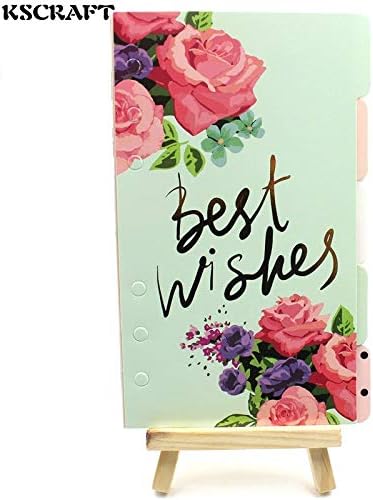 Dividers Planner Paper Refill 6 Holes A6 Flowers Series Planner Divider Loose Leaf Notebook Spiral Planner Refill Inner Paper Pages