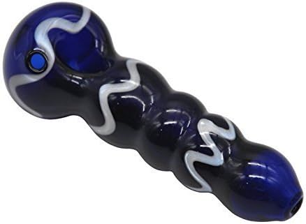 Handblown 4.7" Inch Heavy Ice Blue Glass Art Making item
