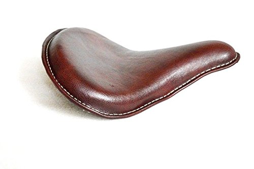 RS Vintage Parts EBY0118 Custom Bobber Chopper Harley Sportster Cherry Leather Finish Deep Dish Seat