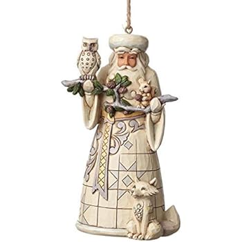 Jim Shore for Enesco 4050011 Heartwood Creek Woodland Santa Ornament, 4.75