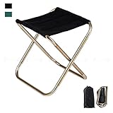 Folding Chair,FOME SPORTS|OUTDOORS 420D Nylon 7075 Aluminum Alloy Camping Chair Portable Folding Stool Camping Stool Fish Chair with Pouch 9.4×5.5in for Travel Camp Fishing Picnic Max load 165lbs