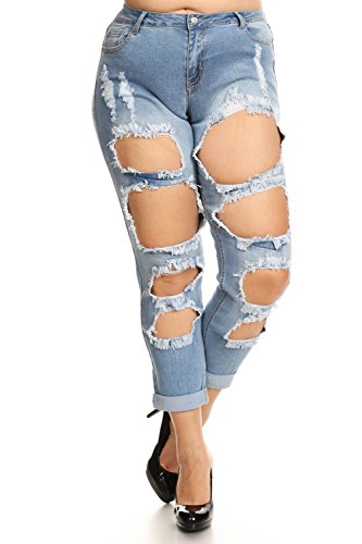 1826 Jeans Cl Womens Plus Size Blue Denim Stretch Crop