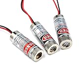 HiLetgo 3pcs 650nm 5mw Laser Head Laser Tube Adjustable Focus 3~5V Red Laser Tube for Sight Positioning Sighting Telescope(Dot/Horizontal Line/Cross Optional) (Horizontal Line)