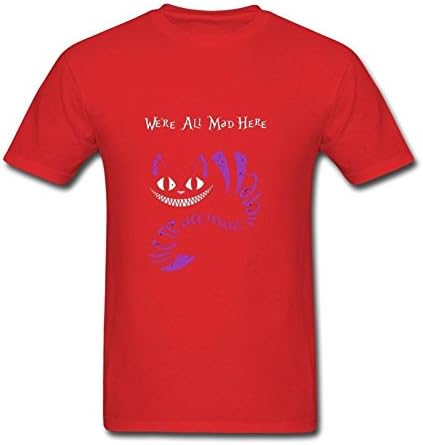 Alice In Wonderland Cheshire Cat We Are All Mad Here Unique O-Neck Short Sleeve T-Shirt For Men's From Rosar