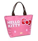 Kerr's Choice Hello Kitty Tote Bag Hello Kitty PU Leather Shopping Bag with Zipper Hello Kitty Lunch Bag | Hello Kitty Gift (Small)
