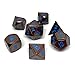 Darksilver Forge Dark Alpha Metal Polyhedral D&D Dice Set for Tabletop Roleplaying Games Like Dungeons & Dragons (DND), Pathfinder RPG, Starfinder
