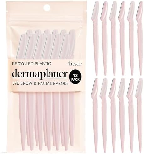 Kitsch Dermaplaning Tool - 12 Pieces Razor Face Razor for Women ...