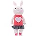 Me Too Tiramitu Stuffed Bunny Dolls Rabbit Toys Easter Gifts Decorations Heart Dress12 inches (Red)
