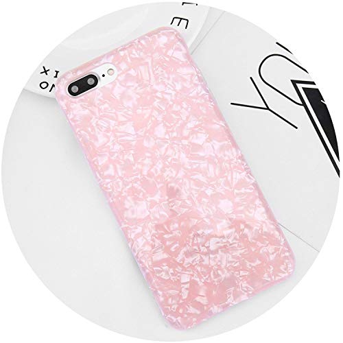 Glitter Phone Case for iPhone 7 8 Plus Dream Shell Pattern Cases for iPhone XR XS Max 7 6 6S Plus Soft TPU Silicone Cover,Pink,for iPhone 6 6S
