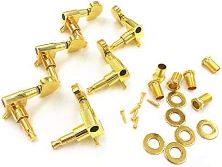 Saliency Gold Guitar Tuning Pegs Machine Head Tuners 3L 3R 6pcs Guitar Parts