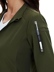 COZYFIT Scrub Jackets for Woman, Zip Front Nurse