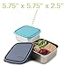 U Konserve - Divided To-Go, Stainless Steel with Removable Dividers, Multiple Containers in One, Ideal for Lunches, Picnics and Travel, Dishwasher Safe (Medium, Sky)
