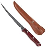 Gone Fishing Gone Fishing Fillet Knife With Sheath 12.25 Inches Fillet Knife, Brown, Outdoor Stuffs