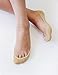 VERO MONTE 4 Pairs Womens No Show Socks - Cotton Liner Socks (Skin + Grey, 8-9.5) 440121