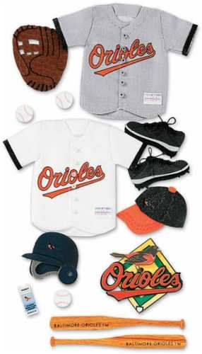 Jolees Jolee's Major League Baseball Stickers, Baltimore Orioles