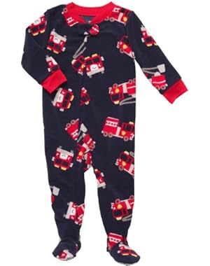 Carter's Baby Boys' Infant Footed Fleece Sleeper - Firetruck Print - 24 Months