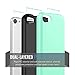 MoKo Case Fit iPod Touch 2019 Released iPod Touch 7 / iPod Touch 6 / iPod Touch 5, 2 in 1 Shock Absorbing TPU Bumper Ultra Slim Protective Case with Hard Back Cover - Mint Green