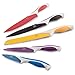 MEGALOWMART Set of 5 Colored Stainless Steel Multicolored Knife Set Cutlery Kitchen Knives