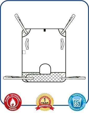 Mackworth Classic Universal Hoist Sling with Loop Attachments (Small, Super Soft)
