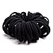 Miuance Elastic Hair Ties Hair Ties Bands Rope No Crease Elastic Fabric Large Cotton Stretch Ouchless Ponytail Holders, 50 pcs(1 PACK BLACK)