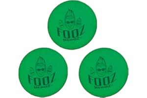 Fooz Headz Glow in The Dark Foosball Balls (3-Pack). Great Fun for Home, Schools, Rec Centers and More. Lightning-Fast Foosballs! (White Balls That Glow Green in The Dark)