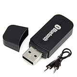 usb Bluetooth adapter for Car Stereo, Bluetooth Receiver for Home Stereo Wireless music adapter for Portable Speskers, Car(Aux in) with 3.5mm Cable(h) … (usb)