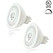 Luxrite MR16 LED Bulb Dimmable, 12V, 50W Equivalent, 5000K Bright White, 550 Lumens, 7W LED Spotlight Bulb, 25 Degree, Damp Rated & UL Listed, GU5.3 Bi-Pin Base - Home and Track Lighting (2 Pack)