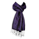Red Blossom Women's Silk Jacquard Scarf