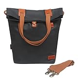 TOURBON Canvas Waterproof Bike Bicycle Rear Pannier Bag Women’s Tote Shoulder Bag