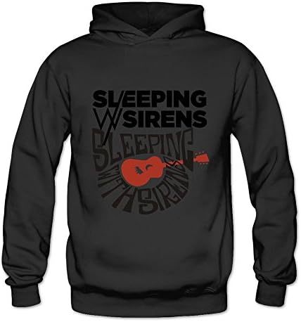 TWSY Women's Sleeping With Sirens Long Sleeve Hoodie Sweatshirt Size XXL Black,100% Cotton