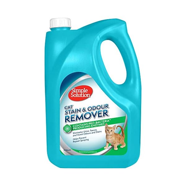 Simple-Solution-Cat-Stain-and-Odour-Remover-Enzymatic-Cleaner-with-Pro-Bacteria-Cleaning-Power-4-Litre Simple Solution Cat Stain and Odour Remover | Enzymatic Cleaner with Pro-Bacteria Cleaning Power - 4 Litres