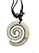 Fashion New Zealand Maori Tribal Style Symbolic Spiral Fish Hook Mascot Amulet Pendant Necklace with Adjustable Cotton Cord