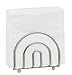Home Basics Paper Napkin Holder/Freestanding Tissue Dispenser for Kitchen Countertops, Dining Table, Picnic Table, Indoor & Outdoor Use, Durable Storage and Organization Option (Satin Nickel)