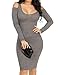Allegrace Women Sexy Long Sleeve Off Shoulder Stretch Bodycon Party Bandage Dresses