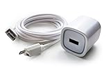 Samsung Galaxy S7 S6 Note 4 5 New Travel Home Wall Fast Charger - 5 Foot Cable 5v / 2.4 Amp Compatible with Motorola LG HTC Samsung - White