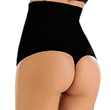 HOLYSNOW Women Apple Bottom Shaper High Waist Belly Control Slimer Black M/L