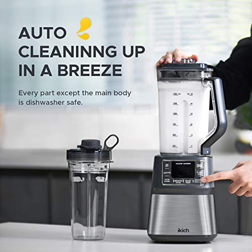 IKICH 53oz Vacuum Blender & 25oz Smoothie Cup, Professional Blender Ice