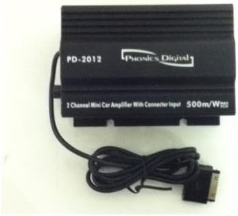 PHONICS DIGITAL PD-2012 2CH 500W MOTORCYCLE AMPLIFIER W/ IPON CONNECTOR CABLE