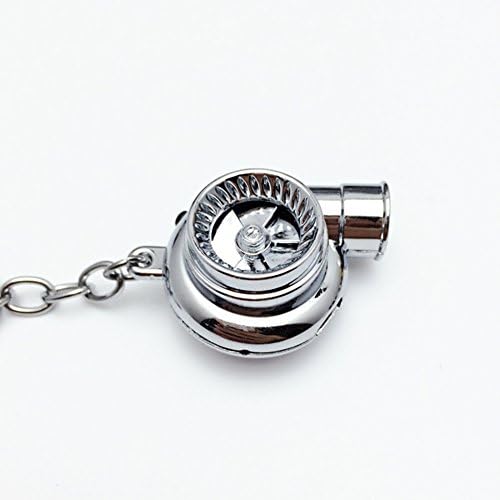 Rechargeable Turbo Keychain Car Parts Model Matte Sleeve Spinning Turbine TurbocChrome